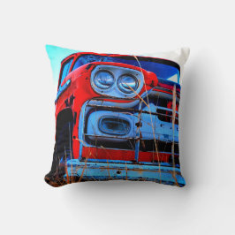 Cojín Decorativo Viejo Camión Rojo