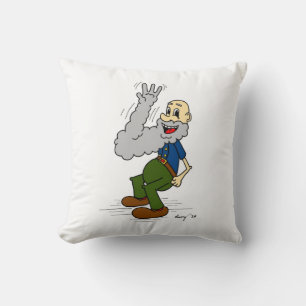 Cojín Decorativo Viejo Hombre ondeando barba Personalizado Pillow