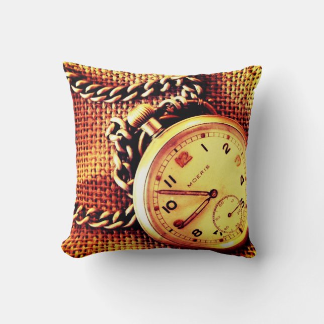 Cojín Decorativo Viejo Reloj (Anverso)