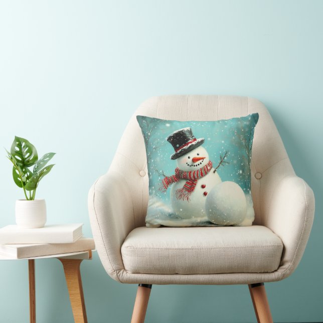 Cojín Decorativo Viejo y caprichoso invierno: la alegría del hombre (Silla)