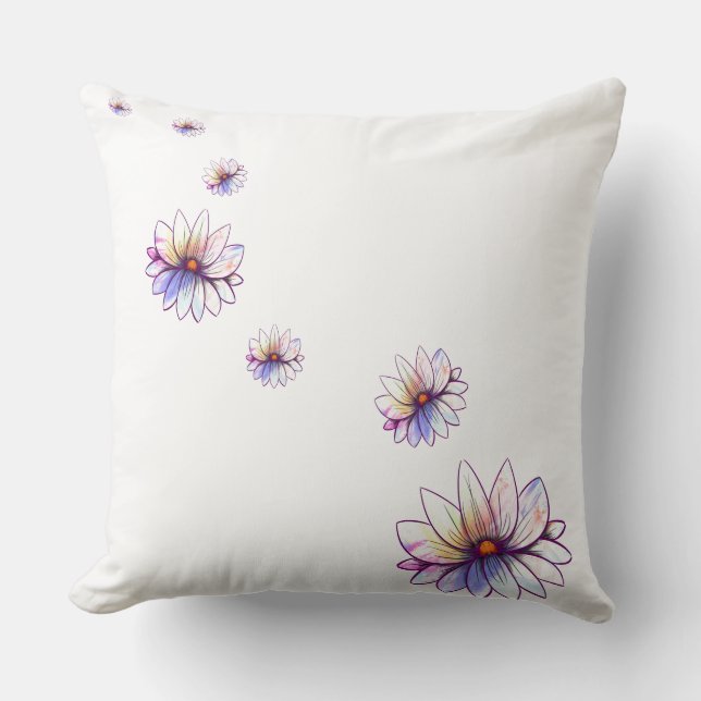 Cojín Decorativo Viento Splatter Lotus soplado (Anverso)