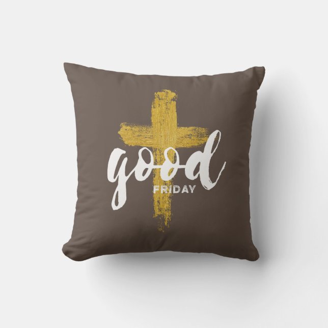 Cojín Decorativo Viernes Santo | Almohadón de 16" (Anverso)