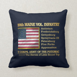 Cojín Decorativo vigésimo Infantería voluntaria de Maine (BH)