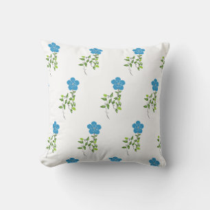 Cojín Decorativo viñas azules de flores