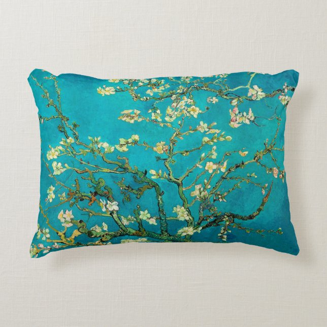 Cojín Decorativo Vincent Van Gogh Blossoming Almond Tree Floral Art (Anverso)