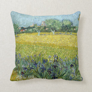 Cojín Decorativo Vincent van Gogh Campo de Flores cerca de Arles
