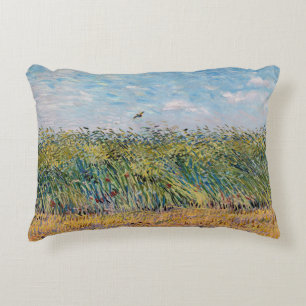 Cojín Decorativo Vincent van Gogh - Campo de trigo con una alondra
