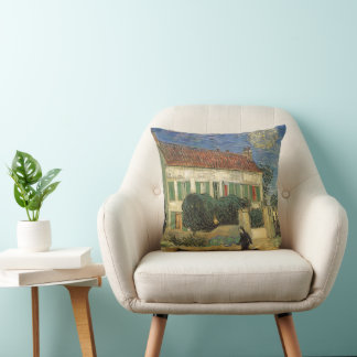 Cojín Decorativo Vincent van Gogh - Casa blanca de noche