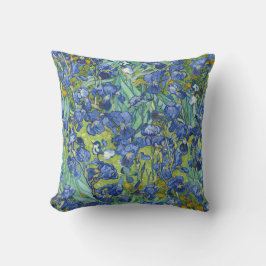 Cojín Decorativo Vincent Van Gogh Irises in Blue and Green