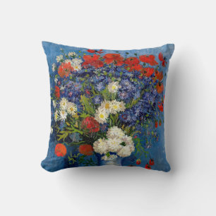 Cojín Decorativo Vincent van Gogh - Jarrón con acianos y amapolas