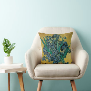 Cojín Decorativo Vincent van Gogh - Jarrón con Lirios Fondo Amarill