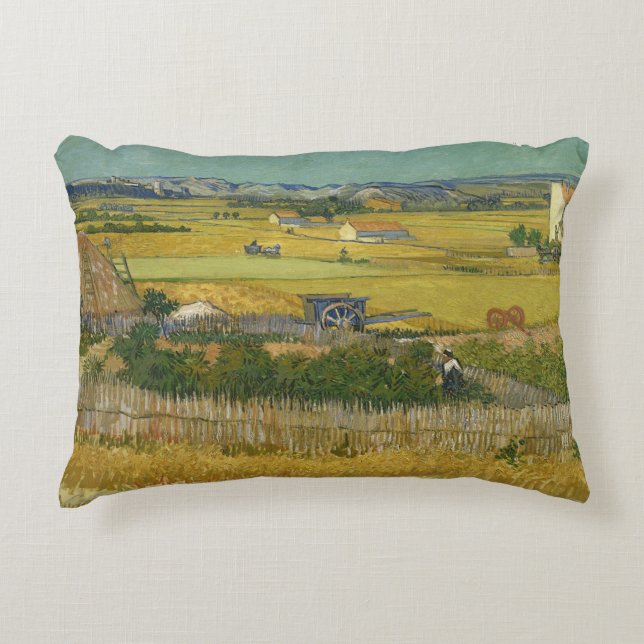 Cojín Decorativo Vincent van Gogh - La cosecha (Anverso)