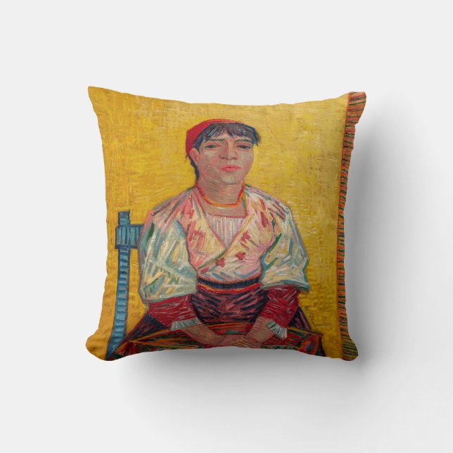 Cojín Decorativo Vincent Van Gogh - La mujer italiana (Anverso)