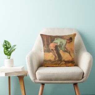 Cojín Decorativo Vincent van Gogh - Man Stooping w Stick o Spade