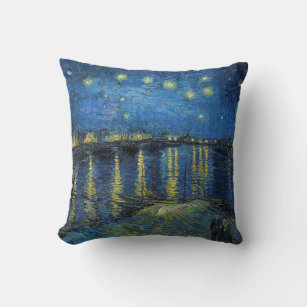 Cojín Decorativo Vincent van Gogh - Noche estrellada sobre el Ródan