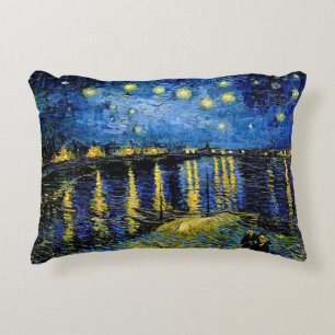 Cojín Decorativo Vincent Van Gogh Noche estrellada sobre el Ródano