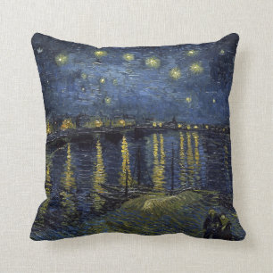 Cojín Decorativo Vincent van Gogh Noche estrellada sobre el Ródano