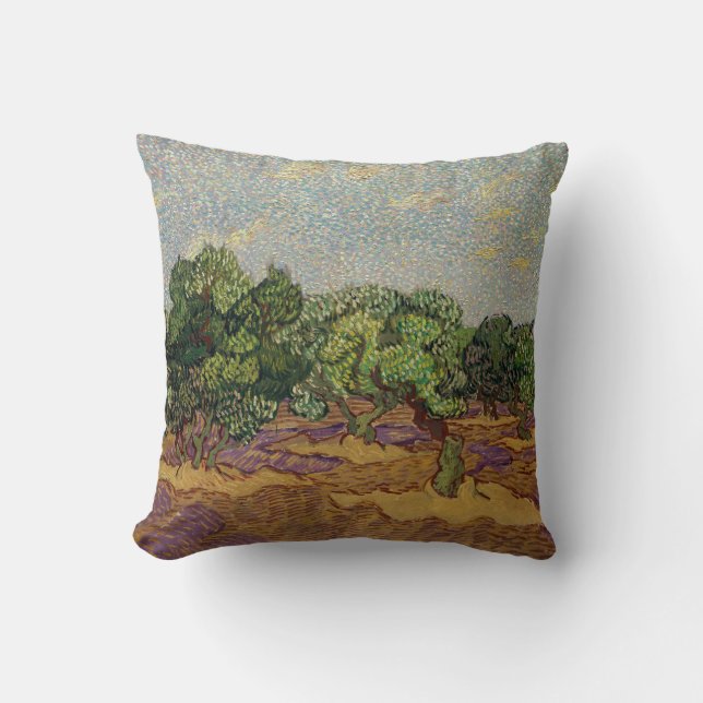 Cojín Decorativo Vincent van Gogh - Olivos (Anverso)