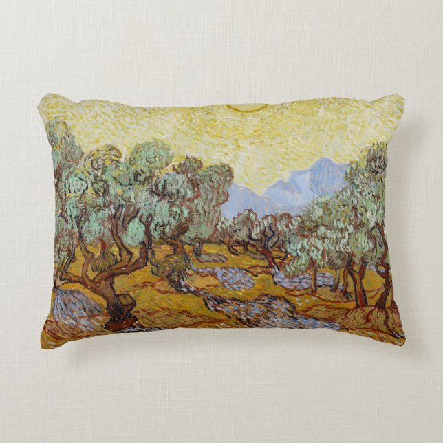 Cojín Decorativo Vincent van Gogh - Olivos (Anverso)