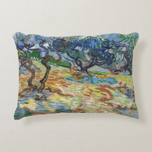 Cojín Decorativo Vincent van Gogh - Olivos: Cielo azul brillante