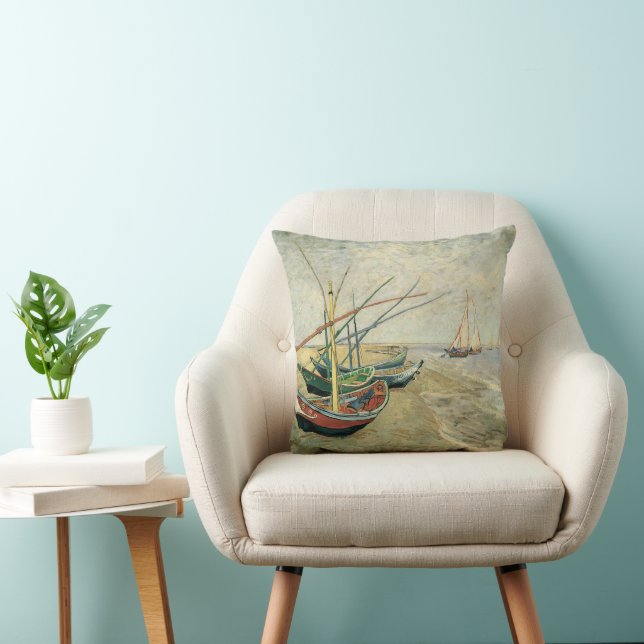Cojín Decorativo Vincent van Gogh - Pescadores en la playa (Silla)