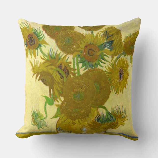 Cojín Decorativo Vincent Van Gogh Sunflowers Cushions (Anverso)