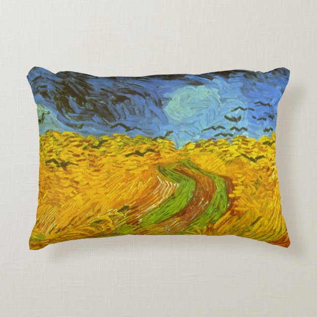 Cojín Decorativo Vincent van Gogh Wheat Field with Crows (Anverso)