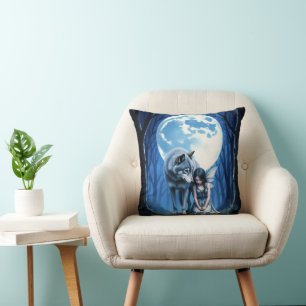 Cojín Decorativo Vínculo a la luz de la luna – El lobo y la hada gó