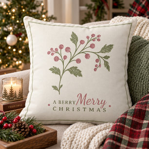 Cojín Decorativo Vine & Berry Feliz Navidad Motivo ID1337