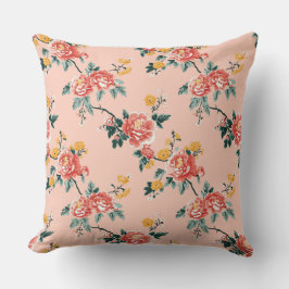 Cojín Decorativo Viñeta Chinoiserie Peony Vine Floral