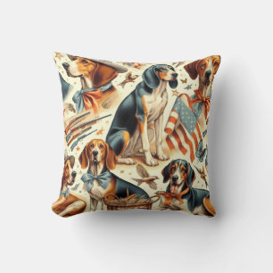 Cojín Decorativo Viñeta Coonhound Perro sin soldadura