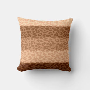 Cojín Decorativo Viñeta de leopardo marrón