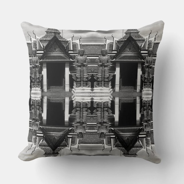 Cojín Decorativo Viñeta Tailandia Guardia Demonio de Wat Phra Kaew (Anverso)