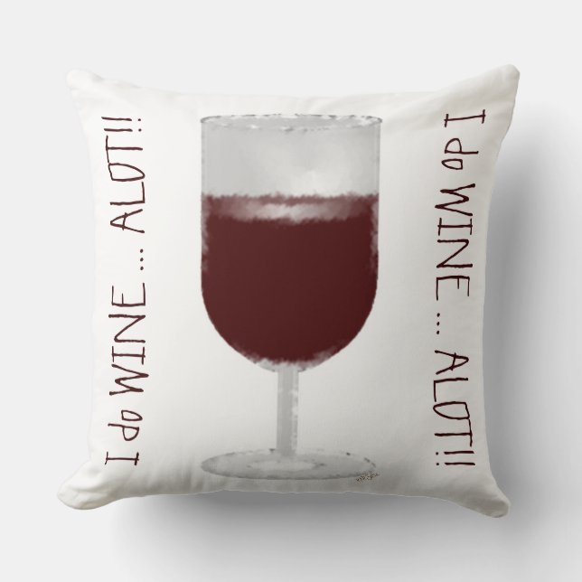 Cojín Decorativo "Vino Mucho" (Anverso)