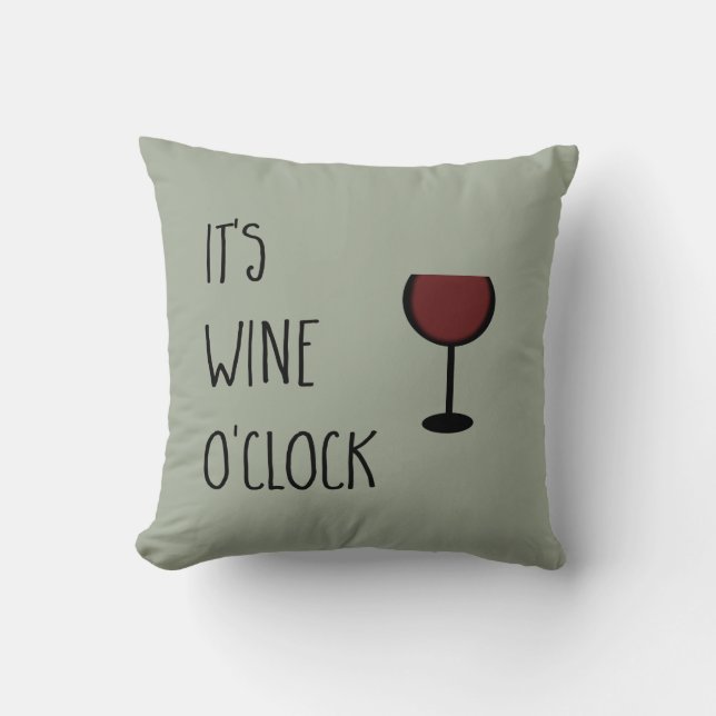 Cojín Decorativo Vino O'Clock (Anverso)