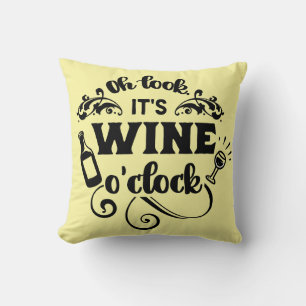 COJÍN DECORATIVO VINO O'CLOCK