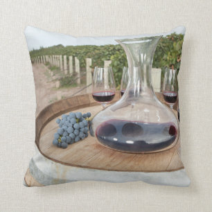 Cojín Decorativo Vino rojo en viñedo