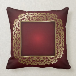 Cojín Decorativo Vino y oro abstractos elegantes