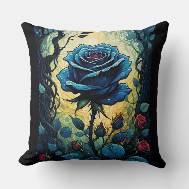 Cojín Decorativo Vinos Rosa azul 1 (Anverso)
