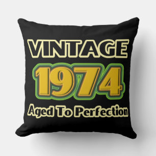 Cojín Decorativo Vintage 1974 - Edad A La Perfección
