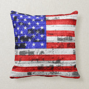 Cojín Decorativo Vintage 2 de la bandera americana