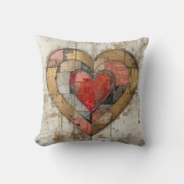 Cojín Decorativo Vintage Abstract Hearts - Throw PIllow