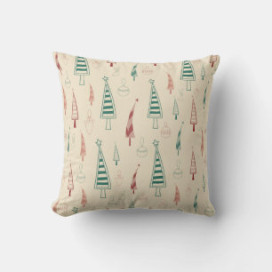 Cojín Decorativo Vintage arte de la planta navideña una pequeña Nav