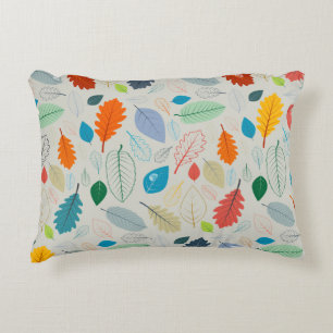 Cojín Decorativo Vintage Autums Leaves Patrón de Ilustracion