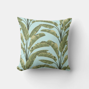 Cojín Decorativo Vintage Banana Leaves: Tropical Seamless.