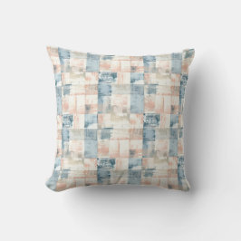 Cojín Decorativo Vintage Blue & Blush Painterly Throw Pillow