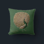 Cojín Decorativo Vintage Boda de Peacock Aniversario 40.º 50.º 60<br><div class="desc">Elegante regalo de aniversario boda para padres, amigos, familia y colegas. Puede editar las plantillas mediante la ficha personalizar o personalización. ________________________________________________________________________________________ Para obtener ayuda, diseño personalizado o elementos coincidentes (vea la colección adjunta), póngase en contacto con el Diseñador LeahG a través de la ficha de contacto que aparece a...</div>