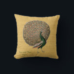 Cojín Decorativo Vintage Boda de Peacock Aniversario 40.º 50.º 60<br><div class="desc">Elegante regalo de aniversario boda para padres, amigos, familia y colegas. Puede editar las plantillas mediante la ficha personalizar o personalización. ________________________________________________________________________________________ Para obtener ayuda, diseño personalizado o elementos coincidentes (vea la colección adjunta), póngase en contacto con el Diseñador LeahG a través de la ficha de contacto que aparece a...</div>