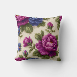 Cojín Decorativo Vintage Botanical Chic Rustic Roses Decorative