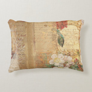 Cojín Decorativo Vintage Botánico Retro Victoriano 